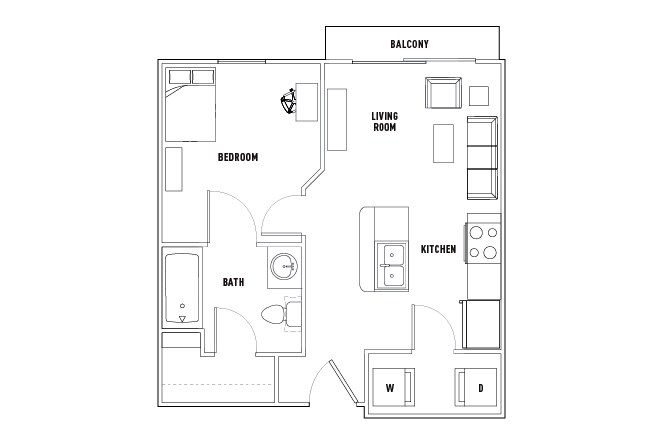 1X1-SMART floor plan