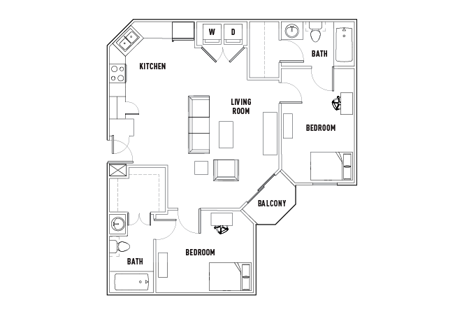 2X2-Corner-B floor plan