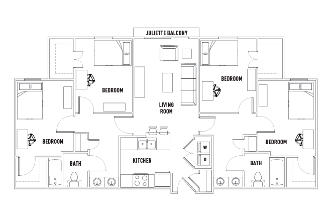 4X2 floor plan
