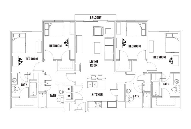 4X4-A floor plan