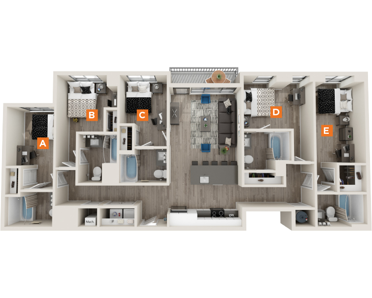 E1 floor plan