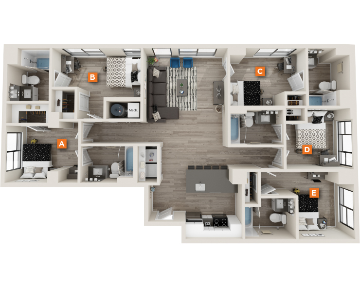 E5 floor plan