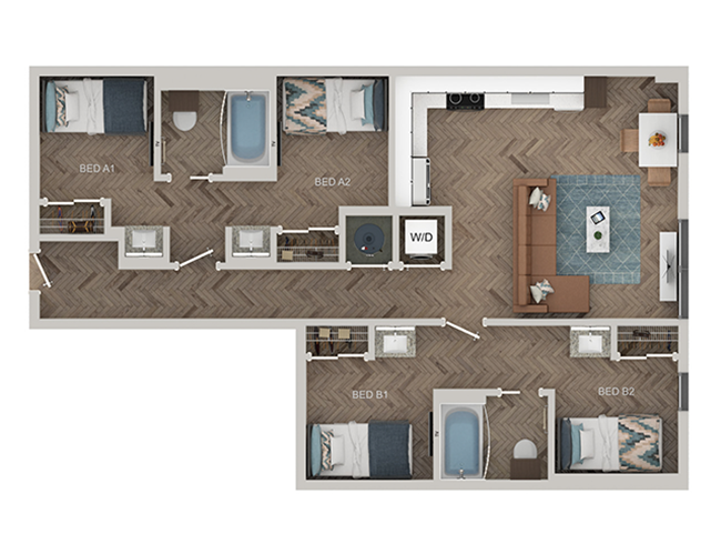 B9-Shared floor plan