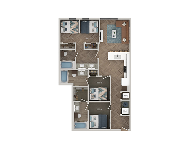 C2-Shared floor plan