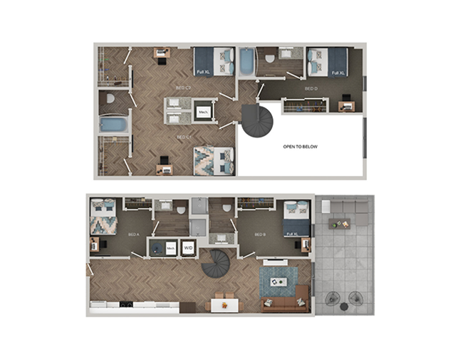 TH D4-Shared floor plan