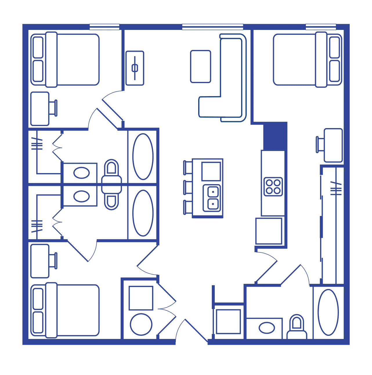 3X3 - Standard floor plan