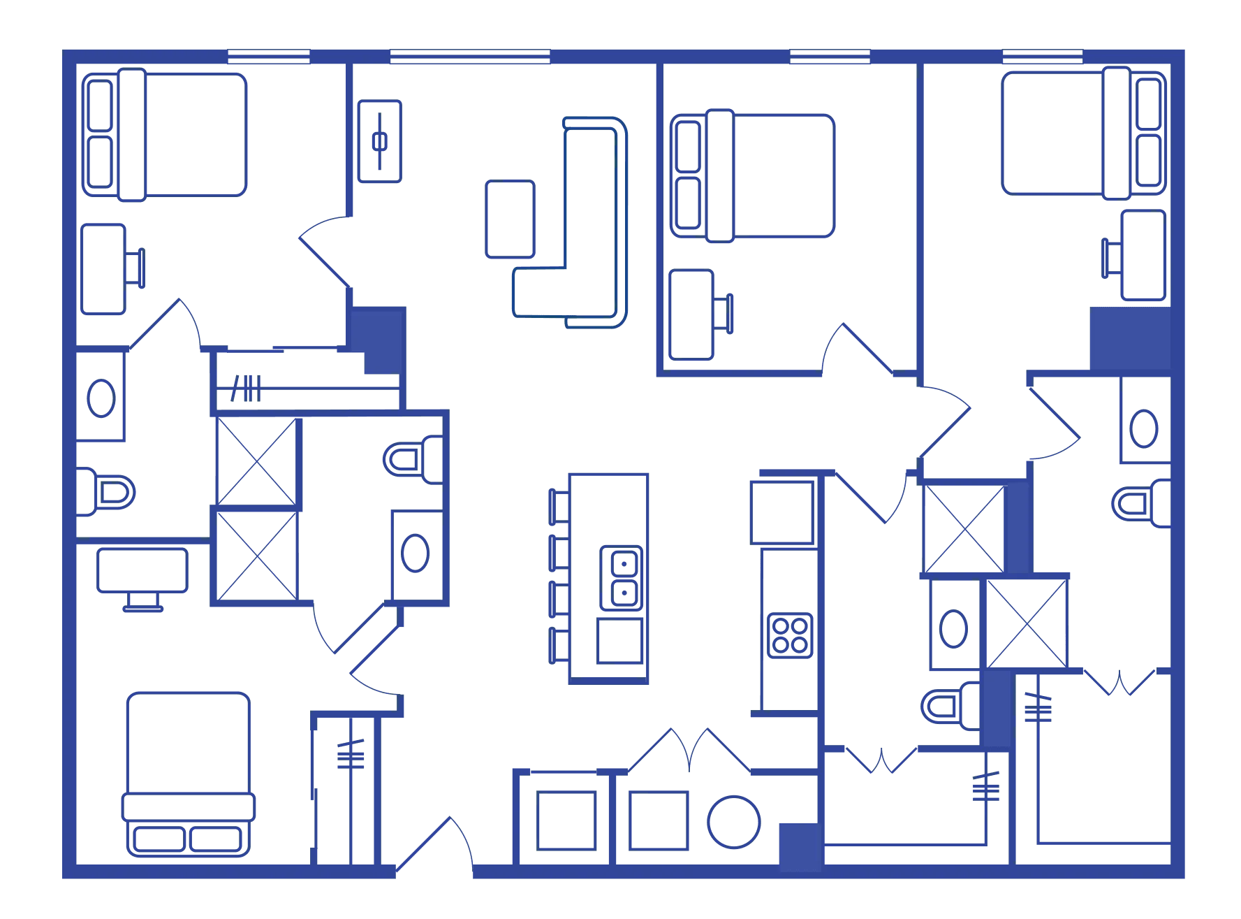4X4 - Regular floor plan